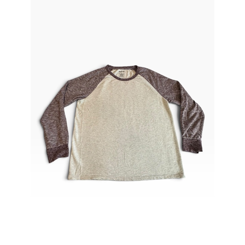 Arizona Baseball Tee Mens XL Gray Burgundy Raglan Long Sleeve Shirt - Picture 1 of 8